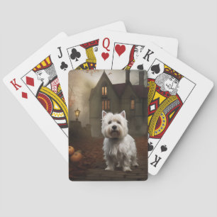 Baralho Terrier Branco do West Highland no Halloween Assus