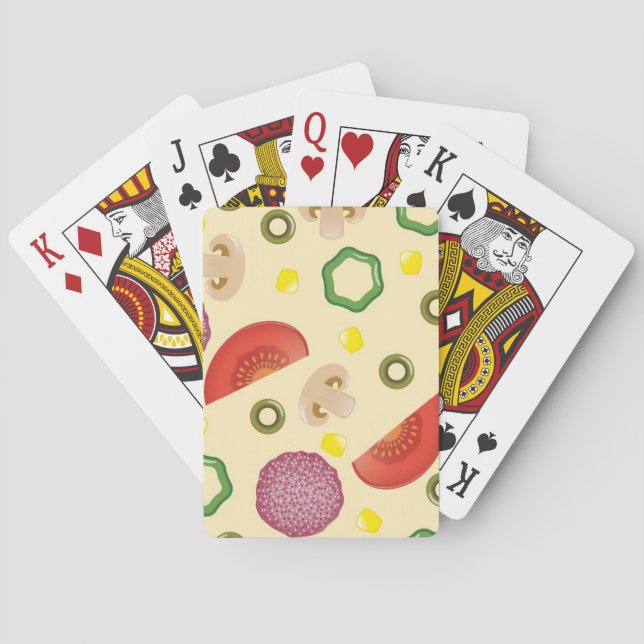 Baralho Teste padrão 2 da pizza (Verso)