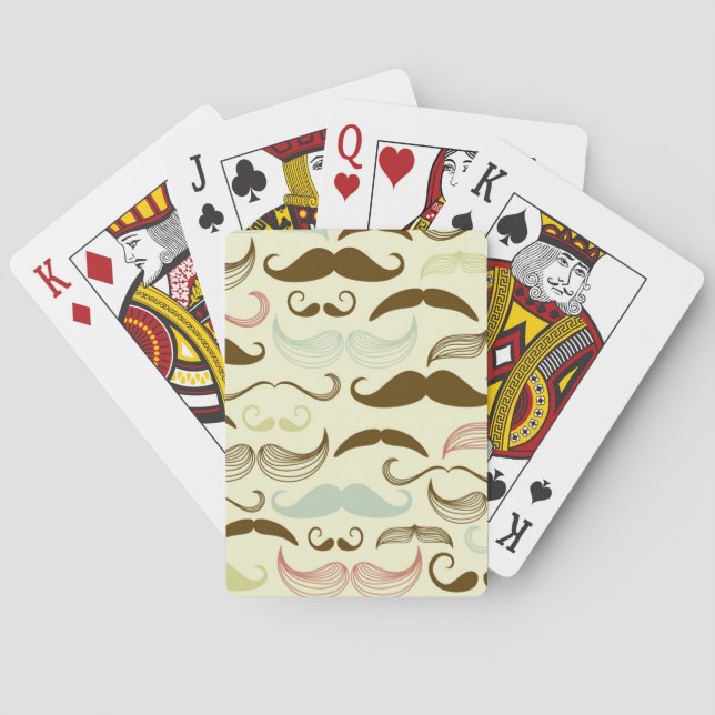 Baralho Teste padrão do bigode, estilo retro 4 (Verso)