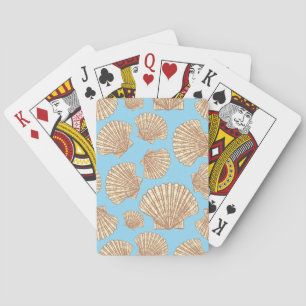 Baralho Teste padrão do Seashell do estilo do vintage