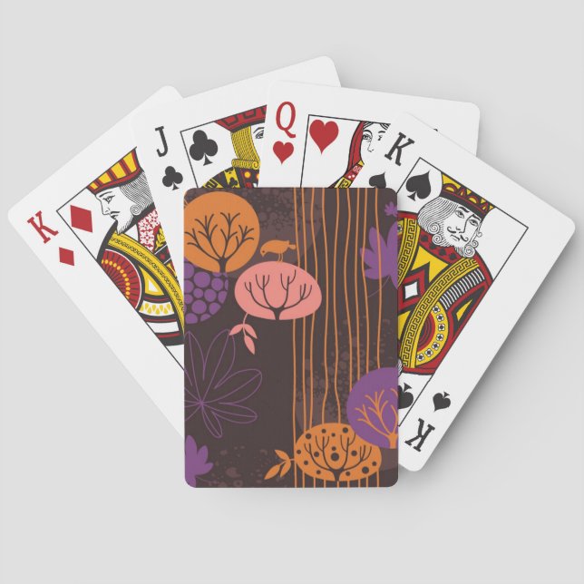 Baralho Teste padrão floral 2 3 (Verso)