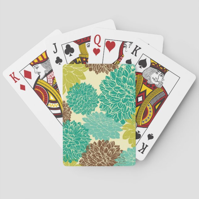 Baralho Teste padrão floral 5 (Verso)