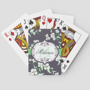 Baralho Teste padrão floral bonito