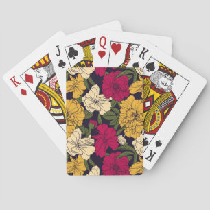 Baralho Teste padrão floral elegante