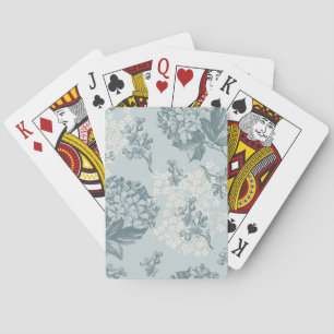 Baralho Teste padrão floral retro com flores do viburnum