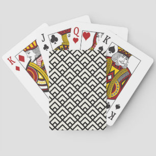 Baralho Teste padrão geométrico preto & branco