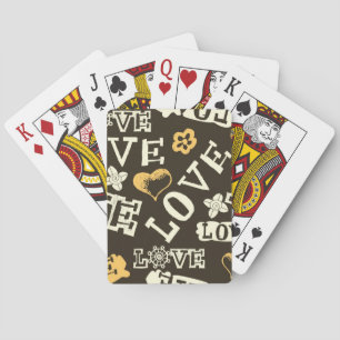 Baralho Teste padrão tirado mão do amor