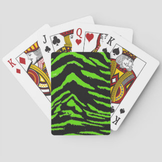 Baralho Teste padrão verde e preto da pele do tigre