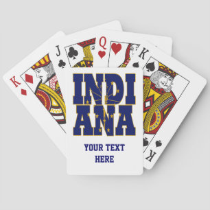 Baralho texto da bandeira do estado de Indiana