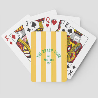 Baralho The Beach Club Crest Yellow Cabana Stripe