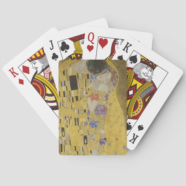 Baralho The Kiss, Art Nouveau Oil Painting, Gustav Klimt (Verso)