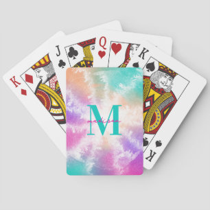 Baralho Tie Dye Pastel Cor-de-laranja Cor-de-rosa Roxo Mon