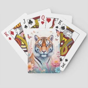 Baralho Tiger Vintage Animal Nature Forest Flowers