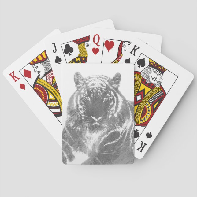 Baralho Tigre Preto e Branco (Verso)