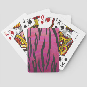 Baralho Tigre Rosa Quente e Preto Impresso