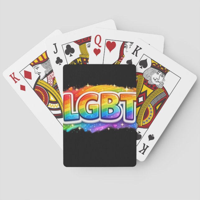 Baralho Tipografia Arco-íris LGBT (Verso)