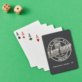 Baralho Tipografia Vintage Retro Divertida Festa de Soltei