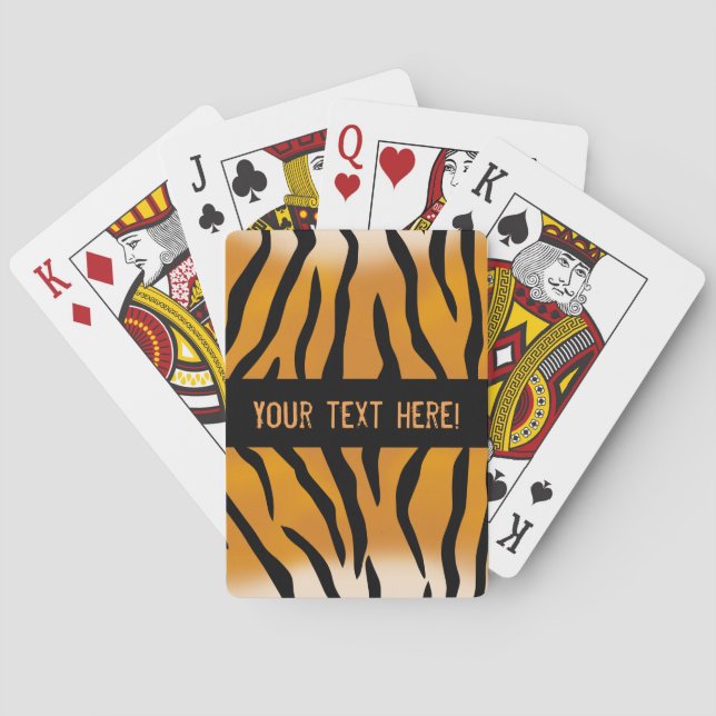 Baralho Tiras de Tigre de Coisa Selvagem Personalizadas em (Verso)