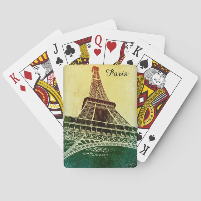 Baralho Torre Eiffel em Paris, França (Verso)