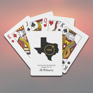 Baralho Total Solar Eclipse 2024 Custom Name, City Texas