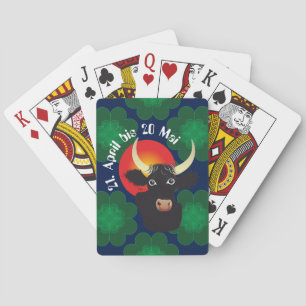 Baralho Touro 21. abril até 20. Maio jogo de cartas