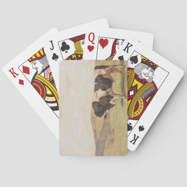 Baralho Touro numa paisagem suíça (por Ferdinand Hodler) (Verso)