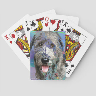Baralho Trabalho Colorido de Arte em Wolfhound na Irlanda