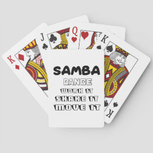 Baralho Trabalho da dança da samba, agita-o, move-o