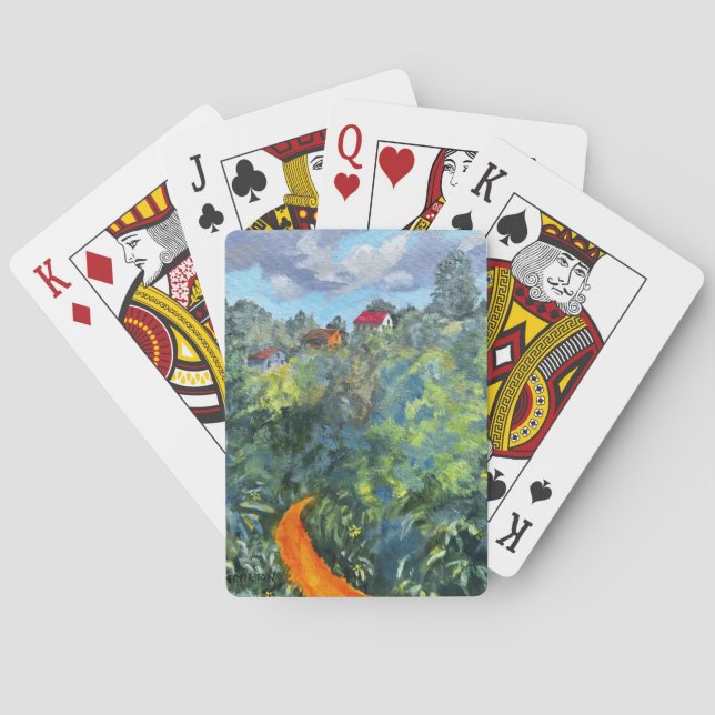 Baralho trabalho de arte acrílico para cima de novo (Verso)