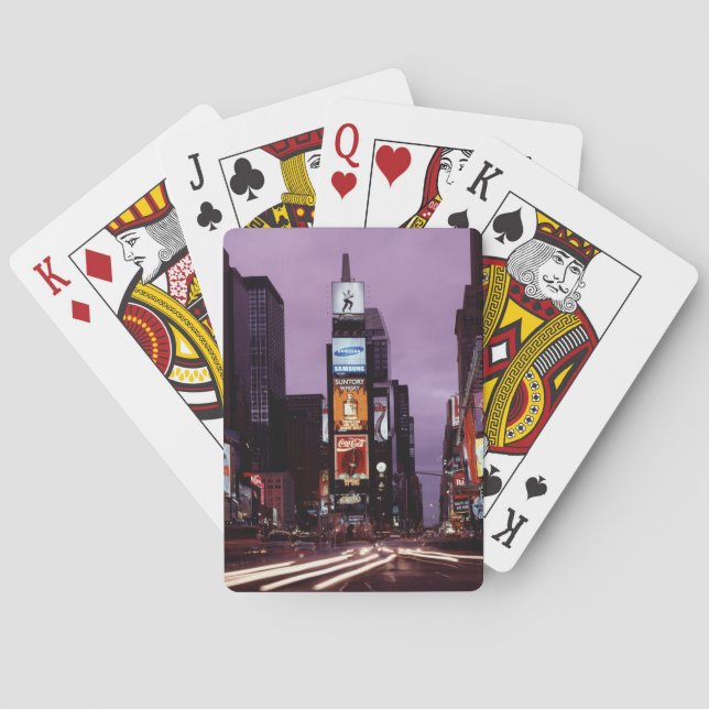 Baralho Tráfego na Praça do New York Times à noite (Verso)