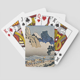 Baralho Trás da montanha Fuji do rio Minobu Hokusai