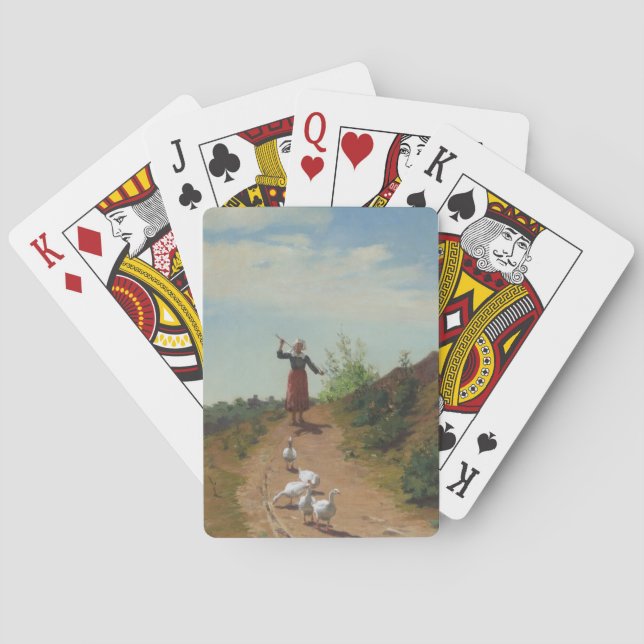 Baralho Trazendo para casa o bando de gansos (por Paul Pee (Verso)