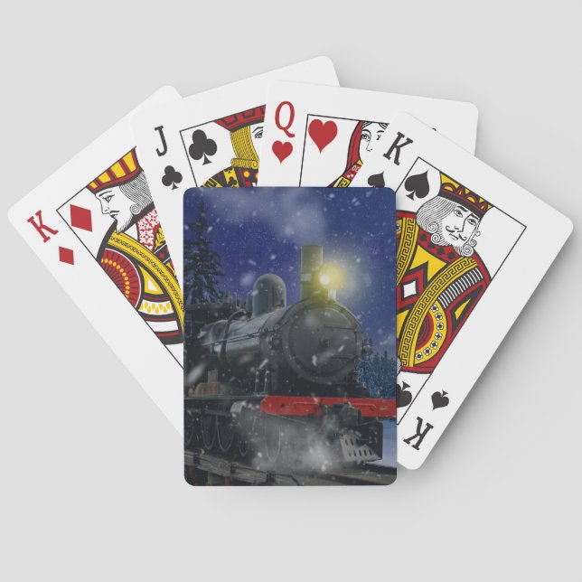 Baralho Trem de Natal na neve (Verso)