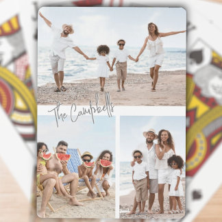 Baralho Três Cartões de Reprodução de Nomes Personalizados