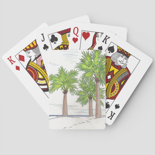 Baralho TRÊS PALMS jogando cartas (Verso)