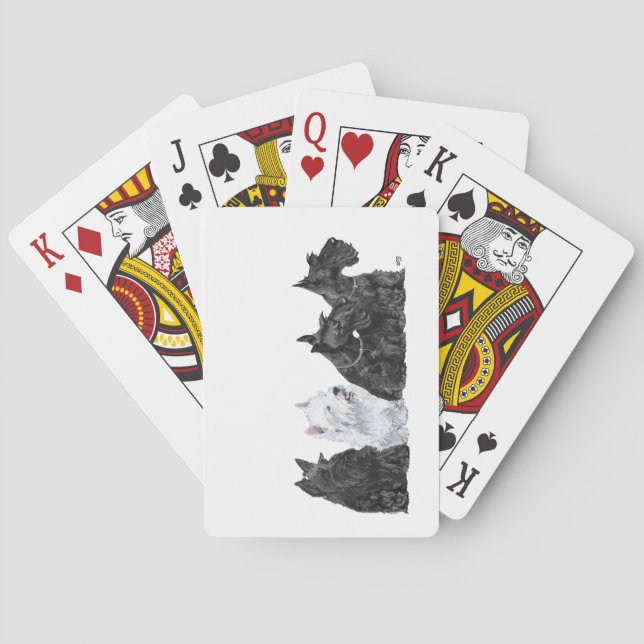 Baralho Três Scotties e um Westie (Verso)