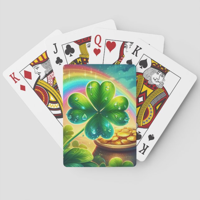 Baralho Trevo do dia do Rainbow Saint Patrick (Verso)