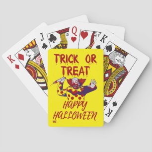 Baralho "TRICK OR TRAT SCARY CLOWN", halloween engraçado
