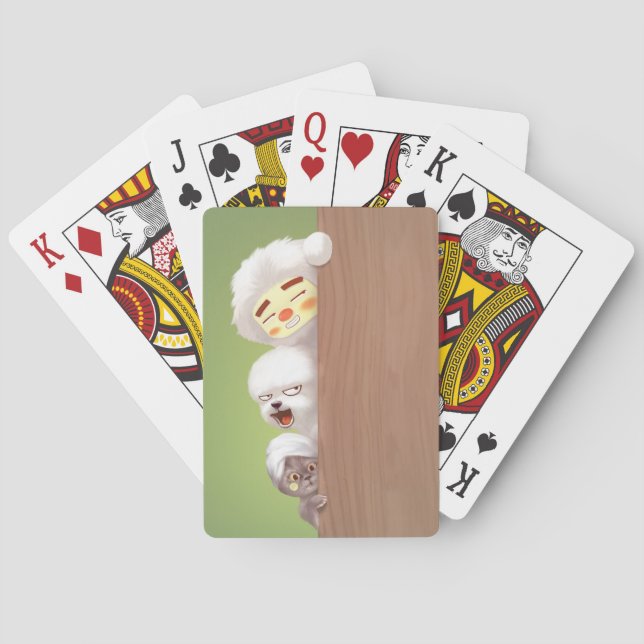 Baralho Trio de Animais de Pequim (Verso)