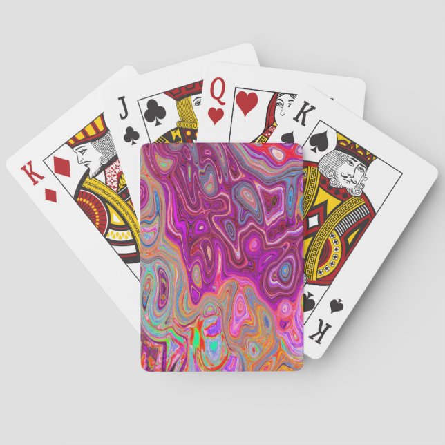 Baralho Trippy Abstrato Magenta - Arco-íris Magenta - Colo (Verso)