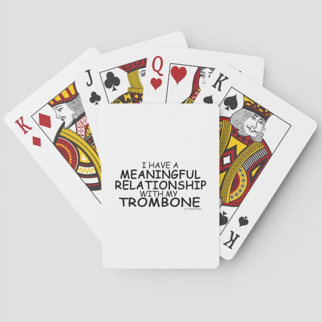 Baralho Trombone de relacionamento significativo (Verso)