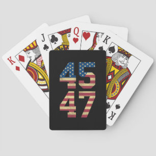 Baralho Trump 2024 45 47 Bandeira Americana Vintage Retro