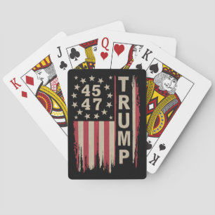 Baralho Trump 45 47 Vintage Retro América Bandeira EUA