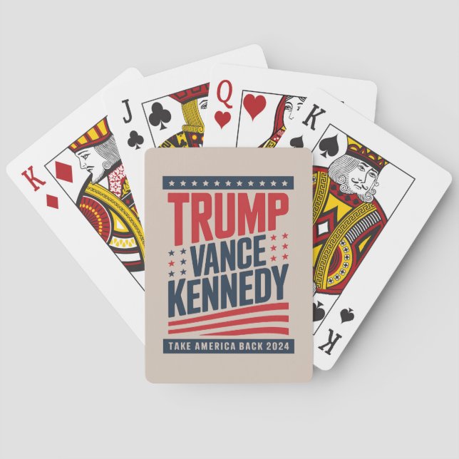 Baralho Trump Vance Kennedy Devolvam a América 2024  (Verso)