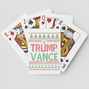 Baralho Trump Vance Republicano Feio Natal Doce Xmas