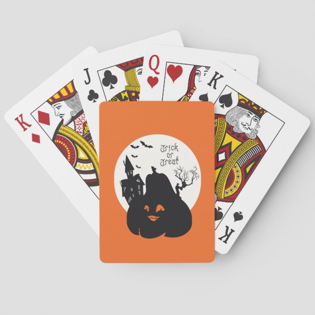 Baralho Truque Ou Tratamento De Abóbora Louco (Verso)