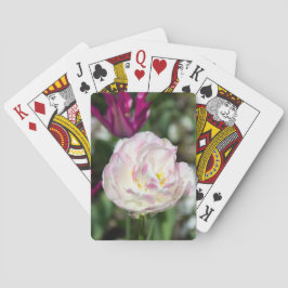 Baralho Tulipas cor-de-rosa brilhantes num dia ensolarado