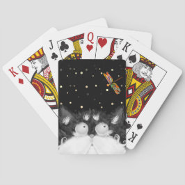 Baralho Tuxedo Cat Surpreendido por Dragonfly