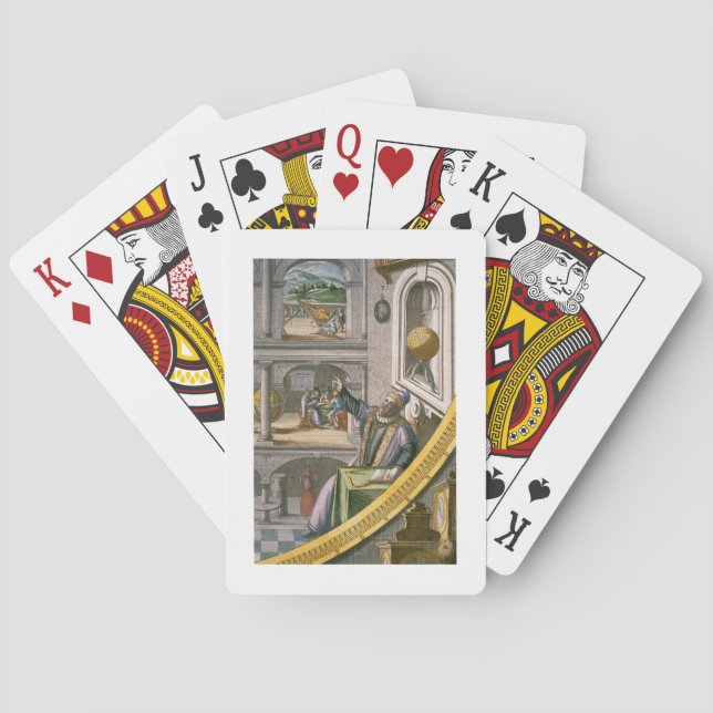 Baralho Tycho Brahe (1546-1601) envelheceu 40, entre seu (Verso)