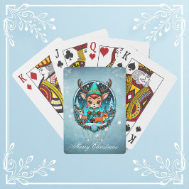 Baralho Um belo estilo cartoon rener elf